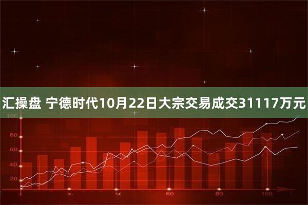 汇操盘 宁德时代10月22日大宗交易成交31117万元